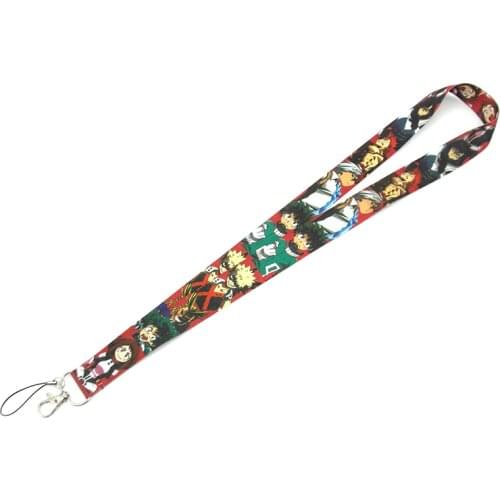 Anime My Hero Academia Keychain Lanyard ID Badge Holder Cosplay Accessories All Might Bakugou Katsuki Todoroki Shoto
