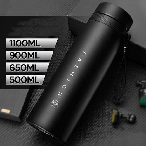 500/650/900/1100ml Thermos Bottle Stainless Steel Tumbler Insulated Water Bottle Portable Vacuum Flask for Coffee Mug Travel Cup