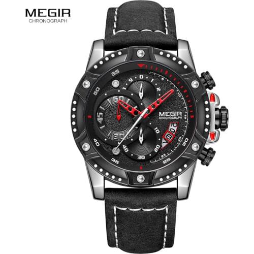 MEGIR Relogio Masculino Sport Watch Men Top Brand Luxury Quartz Mens Chronograph Date Military Wrist Watches Waterproof 2130