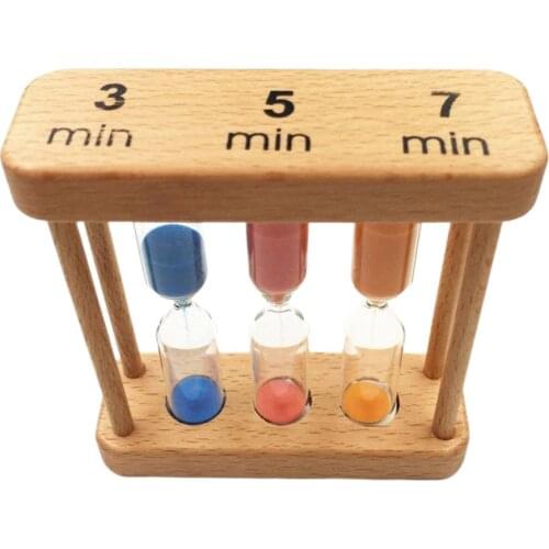 3-in-1 Wooden Hourglass Sandglass Timer For Cooking, Baking, Reading, Meditation