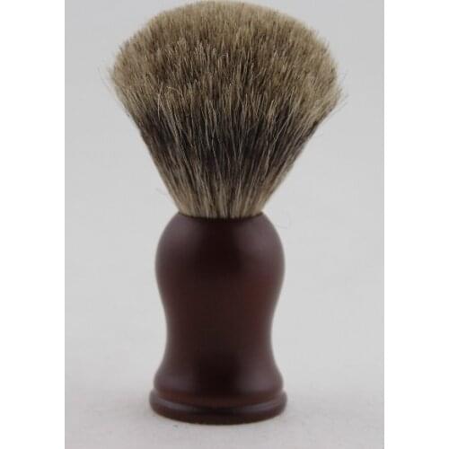 FS-#PU20-HW14, Normal Pure badger Shaving Brush with Natural Rosewood handle, Knot size 20mm+FREE STAND+FREE SHIPPING