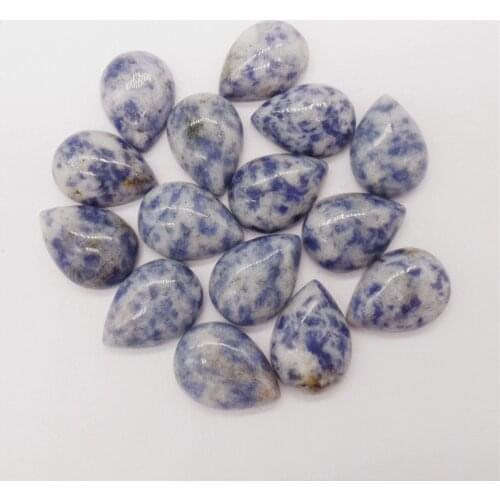 20Pcs 18x13mm Natural Blue Sodalite Teardrop Cab Cabochon For DIY Jewelry Making Necklace Accessories Boutique Gift