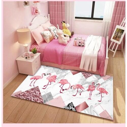 Cartoon Girl Bedroom Rug Children Play Mat Princess Pink Decor Parlor Area Rug Doormat Kitchen Corridor Living Room Carpet