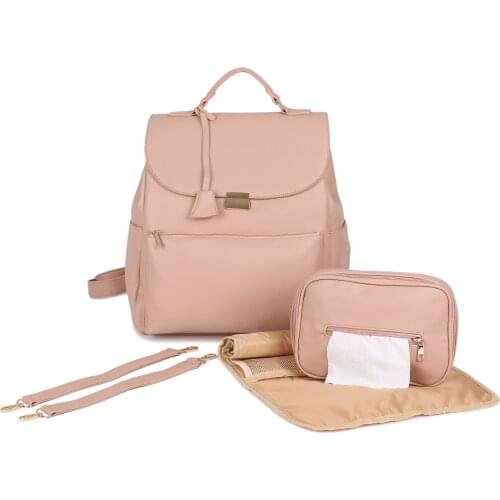 1 Set Fashion Large Capacity Diaper Bag Backpack Multifunction Travel Back Pack Maternity Baby Nappy Changing Bags Pink