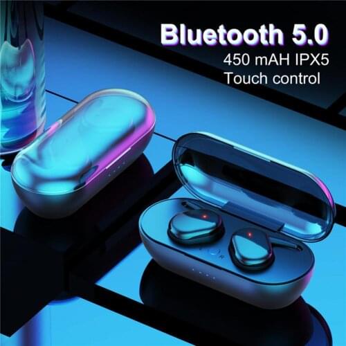 Y30 TWS Bluetooth 5.0 Earphone Portable Touching Control Waterproof In-ear Wireless Earpiece for Sports