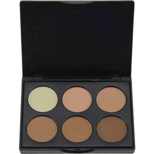 New 6 Colors Contour Pressed Face Concealer Highlighting Bronzing Powder Makeup Blush Palette MH88