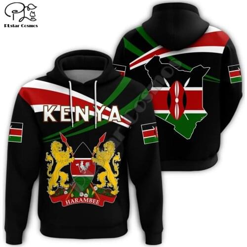 PLstar Cosmos Newest Africa kenya Country Flag Tribe Culture Tattoo Pullover 3DPrint Men/Women Harajuku Funny Casual Hoodies B1