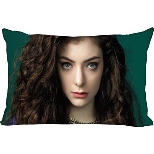 Custom Pillowcase Cover lorde Rectangle Zipper Pillow Cover Satin Fabric Pillowcase 40x60cm45X75cm50X75cm(Two sides)10-10