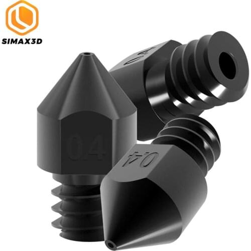 SIMAX3D MK8 Hardened Steel Tool High Temperature Resistant 3D Printer Nozzles 0.4 mm/1.75 mm for Makerbot Creality CR-10 Ender 3