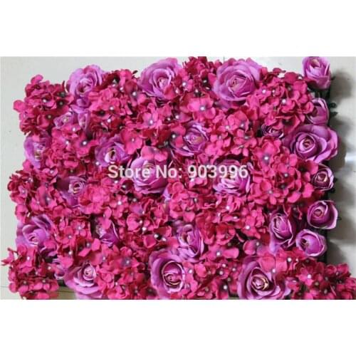 SPR Free Shipping-plum/hot pink/pinkish red-Artificial silk rose flower wall wedding background lawn/pillar road lead flower