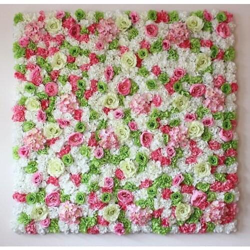 Exellent 40cm*60cm colorful Artificial rose with Dalia flower wall wedding decoration flower backdrop Party Prop 10pcs