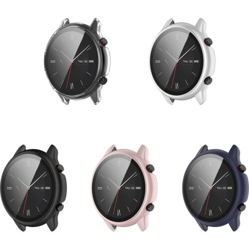 Hard Edge Full Screen Glass Protector Case Shell Frame For Amazfit GTR 2 Sport Watch GTR2 Lte Smartwatch Protective Bumper Cover