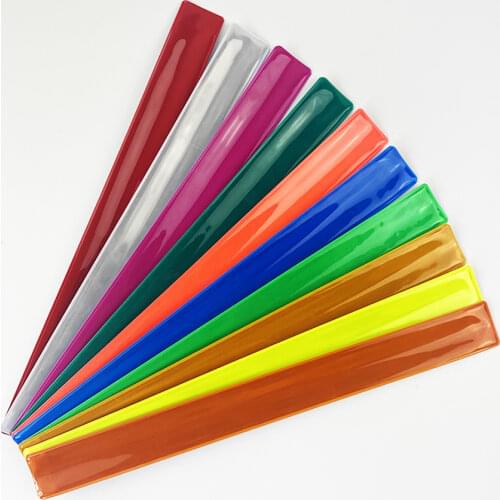 Meilite 30cm Reflexite material 500 candle lights Reflective Wristband slap band bracelets for bicycle riding safety