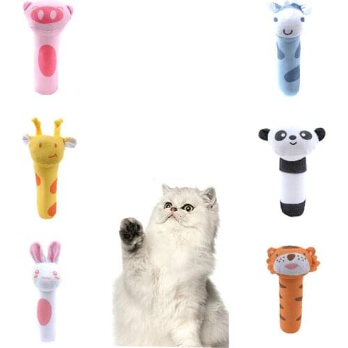 4@# 1Pcs Interaction Catnip Toys Funny Interactive Chewing Plush Cat Toy Pet Kitten Vocal Toy Claws Thumb Bite Cat for Cats Hot