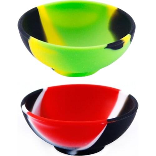 50Pcs Silicone Bowl Jar Diameter 67mm Container Tobacco Herb Smoking Accessories Kitchen Smoke Storage Box Cigarette Weed