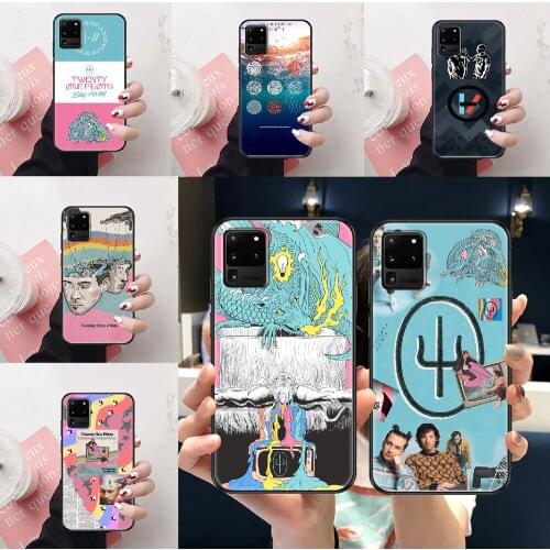 Twenty One 21 Pilots Scaled icy Phone case For Samsung Galaxy Note 4 8 9 10 20 S8 S9 S10 S10E S20 Plus UITRA Ultra black