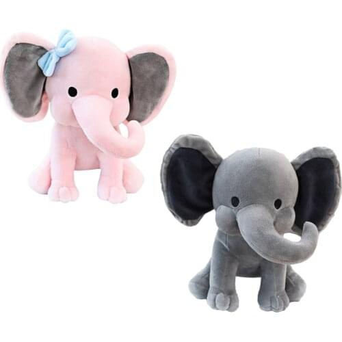 Baby 9.8 inches Elephant Plush Stuffed Animal Toy Throw Pillow for Sleeping