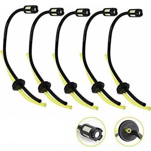 5pcs/set Filter Oil Pipe For Chainsaw Lawn Mower Grass Trimmer Fuel Tank Filter Universal Oil Pipe Fuelhose For 139/140/gx35