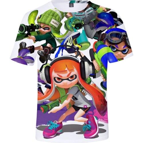 Splatoon Shirt 2 To 14 Years Kids T shirt Teens Summer Breathable Sports top Childrens Tshirt Splatoon Men Women Oversized Tees