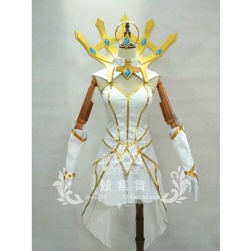 Game LOL Luxanna Elementalist Cosplay Costume Light Element Skin Cosplay Costume Halloween Women Costume Dresses