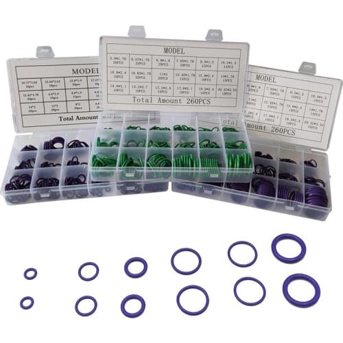 265pcs/box silicone ring machine oil-resistant Purple gasket Nitrile Washers Sealing Silicone O Ring NBR Seal Ring repair Kit
