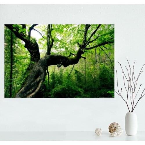 Nice Custom Tree Art Canvas Poster Print painting Art Wall Silk Poster cloth print Fabric Poster