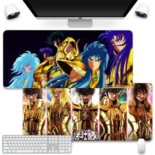 Saint Seiya Beautiful Anime Mouse Mat Mouse Pad Company XL Large Keyboard PC Desk Mat Takuo Anti-Slip Comfort Pad