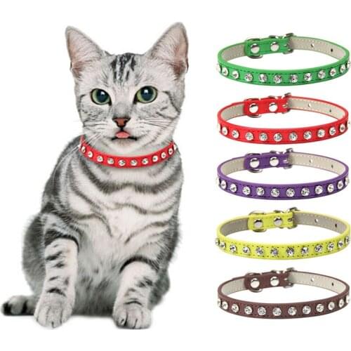 Hot Sale Dog Cat Collar Shining Diamond Rhinestone Puppy Kitten Collars Necklace Accessories Products For Pet Small Dogs Collar