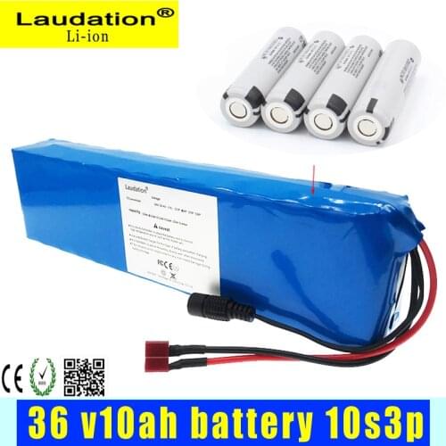 Laudatio 36V 10Ah Lithium Ion Battery High Cycle Battery Pack for 500W High Power and Large Capacity Electric Bicycle Scooter