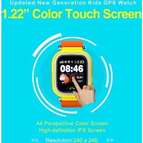 Fashion and cartoon Kids smart watch cheap GPS q90 smart watch phone user manual