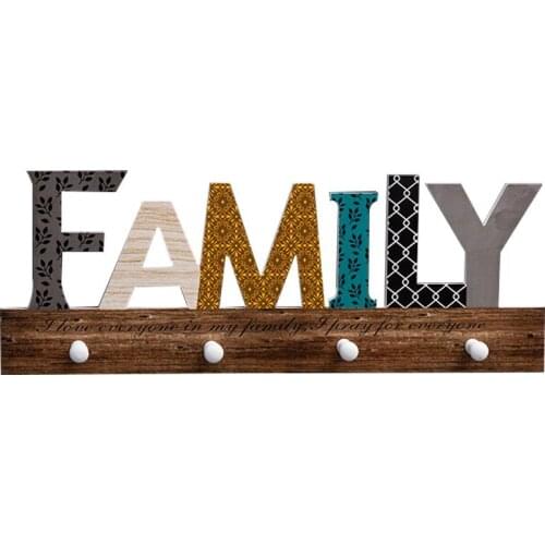 Wall Mounted Rack 4-Hook Wooden Decorative Hooks For Entryway Wall Rack Hat Hanger Rack Home Key Storage Rack Accessories