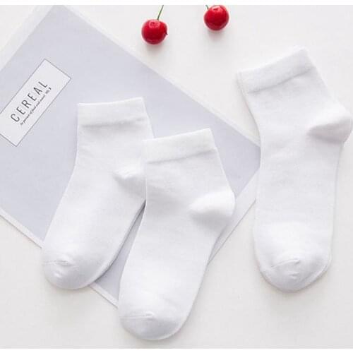 5Pairs/lot 1-10Y Solid White Kids Socks for Boys Girls Cotton Mesh Cute Newborn Boy Toddler Socks Baby Clothes Accessories