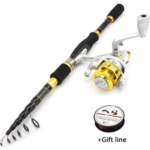 NEW 1.8M 2.1M lure rod and Fishing reel set Beginner children cheap Carbon Fiber fishing rod sea Travel ultralight rod pesca