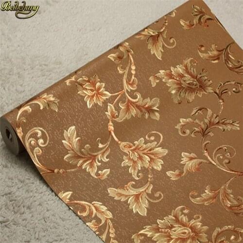 Beibehang Modern gold gold foil wallpaper classical gold flower restaurant living room hotel background entrance papel de parede