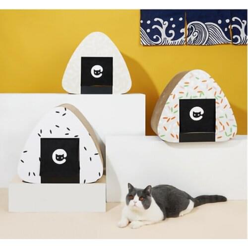 Onigiri Cat Scratcher Wear-resistant Vertical Cat Scratcher Cat Scratcher Creative Grinding Claw Cat Claw Board Does Not Drop De