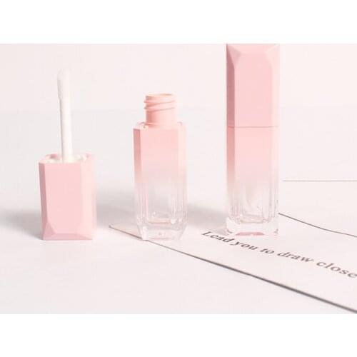 Wholesale 5ml Empty Lip Gloss Tube/Bottle Lipgloss Tubes Gradient Pink Lip Tube Empty Lipgloss Bottles Makeup Refillable Bottle