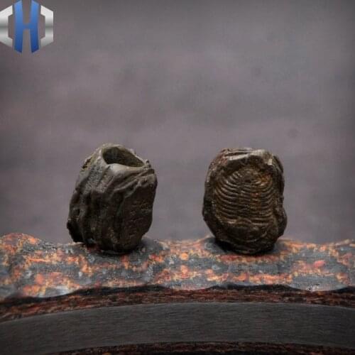 Original Trilobite Fossil Knife Pendant Personality Paracord Beads Retro Original Play DIY Accessories Gift EDC