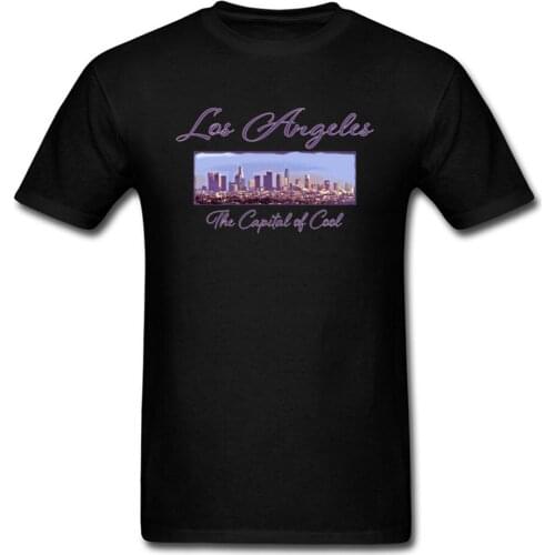 Gift T-Shirt 2018 Mens T Shirt Los Angeles California The Capital of Cool Tees 100% Cotton Man Europe Tee Shirt Drop Shipping
