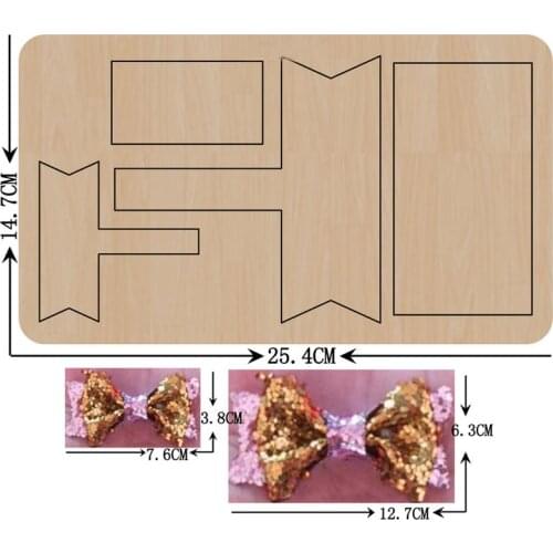 Square Bow Knot Headband Headdress Cutting Dies Wooden Dies Suitable for Common Die Cutting Machines on the Market 2021 New