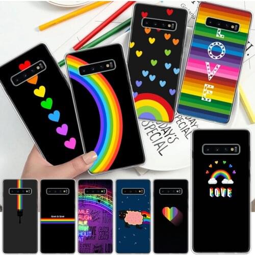 Rainbow Art Diy Soft Cover Phone Case For Samsung Galaxy S10 S21 S20 FE S9 S8 S7 Note 10 9 8 Plus Ultra Lite J4 J6 + Coque