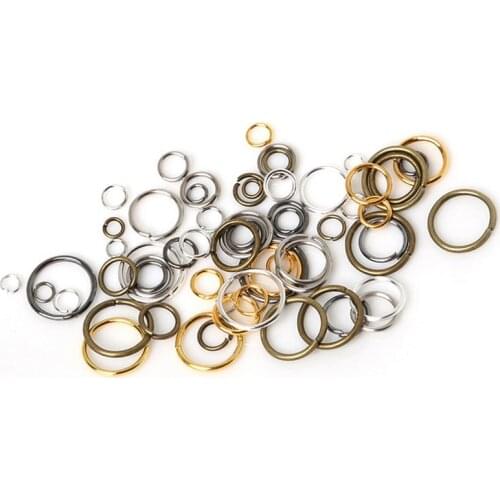 4/5/6/7/8mm 260-1000pcs Openable Single Loops Split Jump Rings for DIY Necklace Jewelry Making DIY Charm Chains Metal Connector