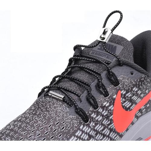 1 Pair New Elastic Shoelaces No Tie Shoe laces Round Kids Adult Quick Locking Shoe lace Outdoor Leisure Sneakers Lazy laces