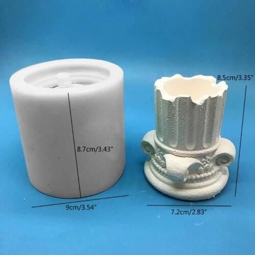 Greek Pillar Flower Pot Resin Silicone Mold Roman Column Plant Pot Concrete Mold