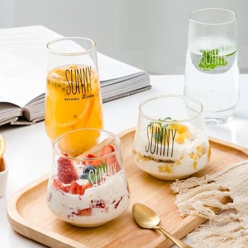 Glass Mug Milk Juice Water Cup Coffee Tea Cola Mugs Breakfast Yoghurt Bear Wine Cups Home Restaurant Bar Supplier Gifts 450ML