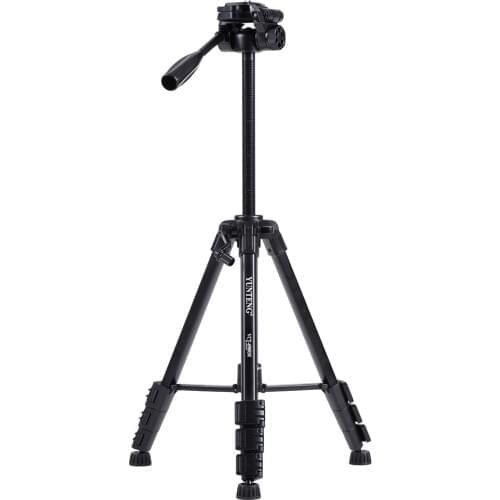 YUNTENG 690 Portable Lightweight Camera Tripod Aluminum Alloy with Universal Smartphone Mount for ILDC Digital Camera CD50