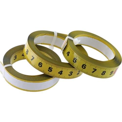 1-5 Meters Forward Cent Reverse Steel Metric Measure Tape Self-adhesive With Glue Tape For Carpenter