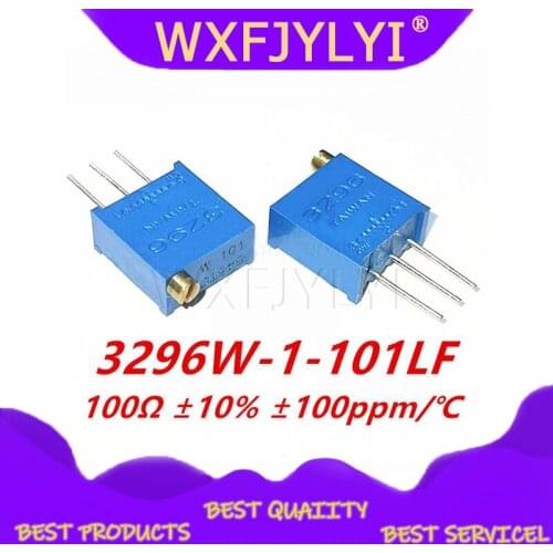 10pcs 3296W-1-101LF 3296W 100 ohm 101 3296W-1-101 3296W-101 W101 Trimpot Trimmer Potentiometer