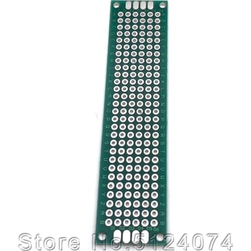 10pcs/lot Double-sided tinplate 2.54MM spacing 2*8CM universal board hole board glass fiber green oil tin plating