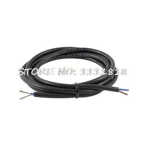 19/2 AWG Wire 0.5mm2 Copper Core Conductor Electric RVV Cable Black 6.5 Feet