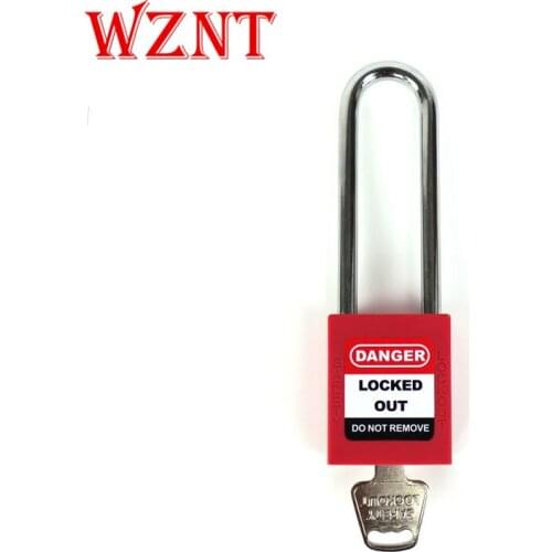 2PCS free shipping cost 76mm Durable steel shackle Safety lockout Padlocks with key